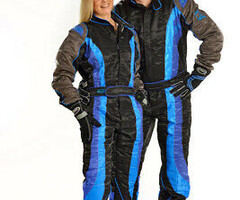 Speed Racewear Speed Level 2 overall Zwart / Blauw Maat 158/164