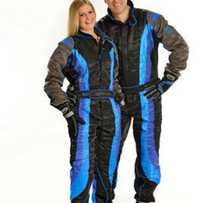 Speed Racewear Speed Level 2 overall Zwart / Blauw Maat 158/164