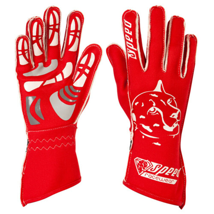 Speed Racewear Speed handschoenen Melbourne G-2 Rood/wit