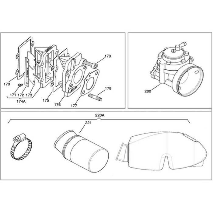 Iame Iame X30 membraan plaat fiberglass (1 pcs)