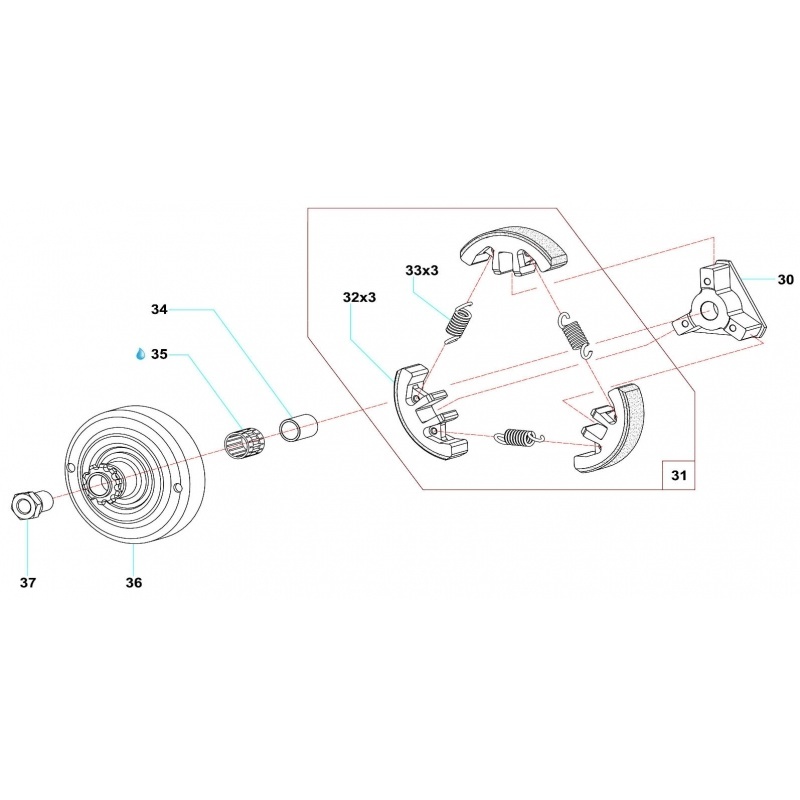 Comer Comer koppeling hub C50/S60/S80/W60/K60