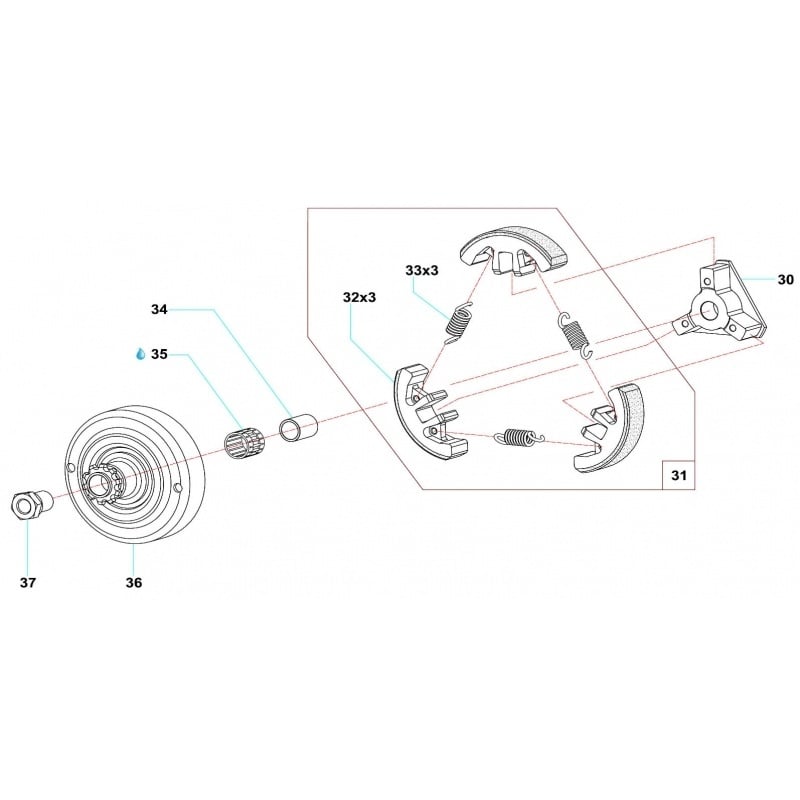 Comer Comer koppeling veer C50/S60/S80/W60/K60