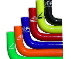 AF Radiator AF Radiateur silicone waterslang zwart 120 CM 2 x bocht 90 graden