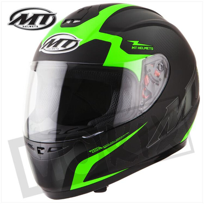 MT Helmets MT Helmets Thunder 2 Squad Zwart Fluor Groen