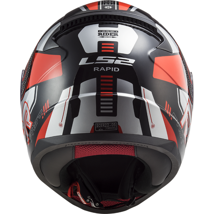LS2 LS2 FF353 Rapid stratus Zwart/rood/zilver