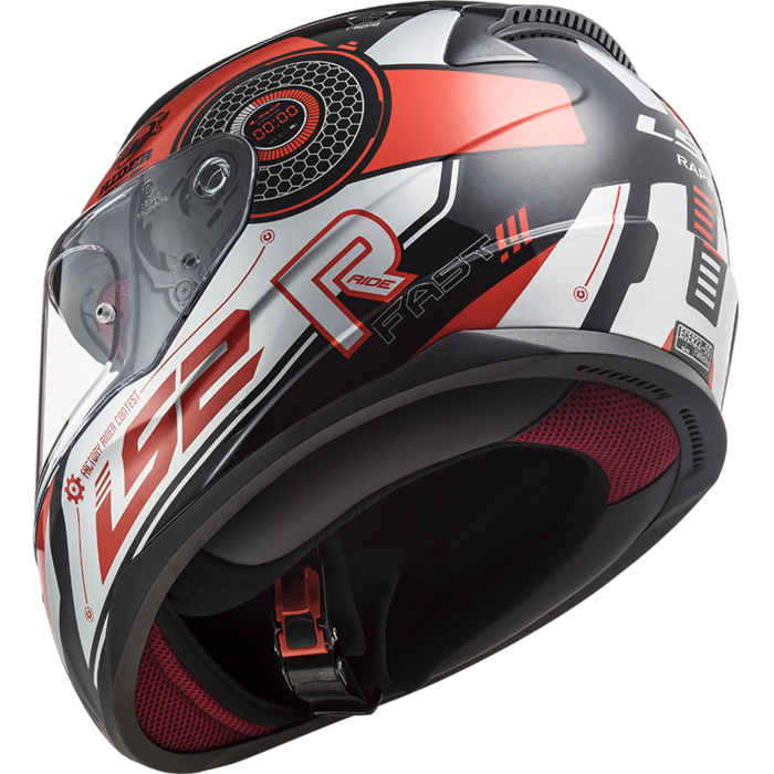 LS2 LS2 FF353 Rapid stratus Zwart/rood/zilver