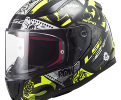 LS2 LS2 FF353 Rapid mini Kids helm Vignette zwart / fluor geel