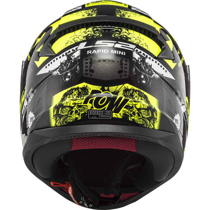 LS2 LS2 FF353 Rapid mini Kids helm Vignette zwart / fluor geel
