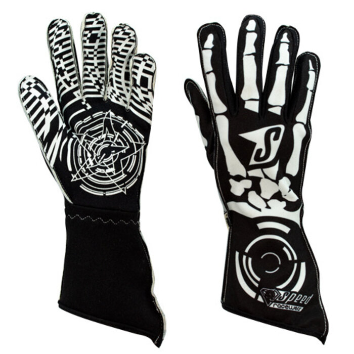 Speed Racewear Speed handschoenen Misano G-1 Zwart/ wit