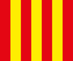 Kartsandparts Rood / Gele vlag 80x80CM