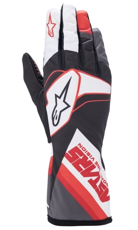 Alpinestars Alpinestars Tech 1-K Glove Graphic Zwart / wit / rood