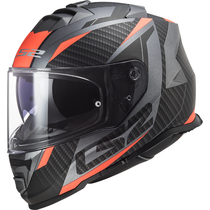 LS2 LS2 FF800 Storm II racer Matt titanium fluor oranje