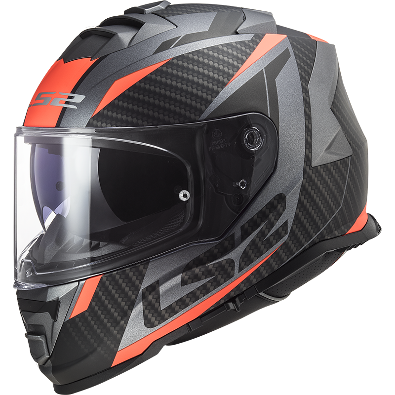 LS2 LS2 FF800 Storm II racer Matt titanium fluor oranje