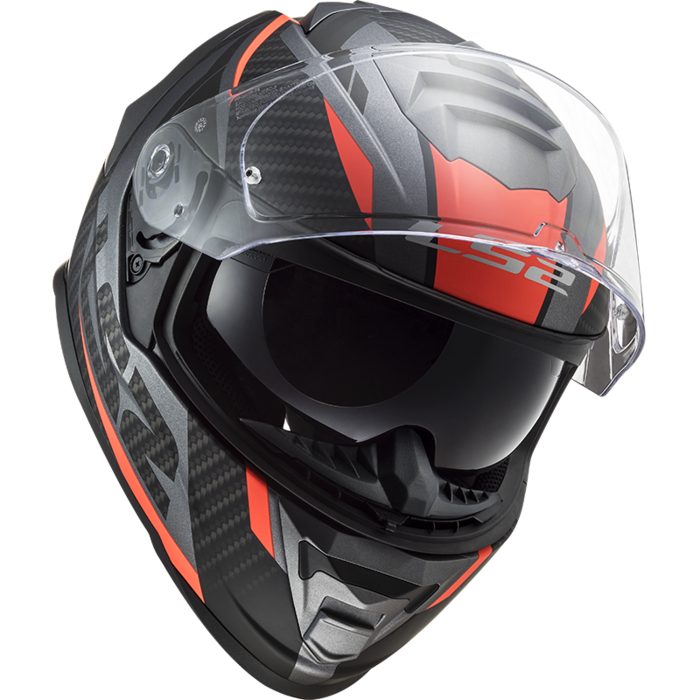 LS2 LS2 FF800 Storm II racer Matt titanium fluor oranje