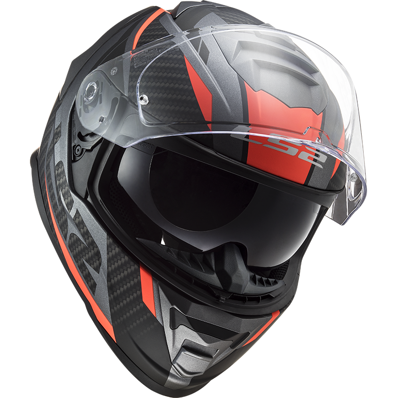 LS2 LS2 FF800 Storm II racer Matt titanium fluor oranje