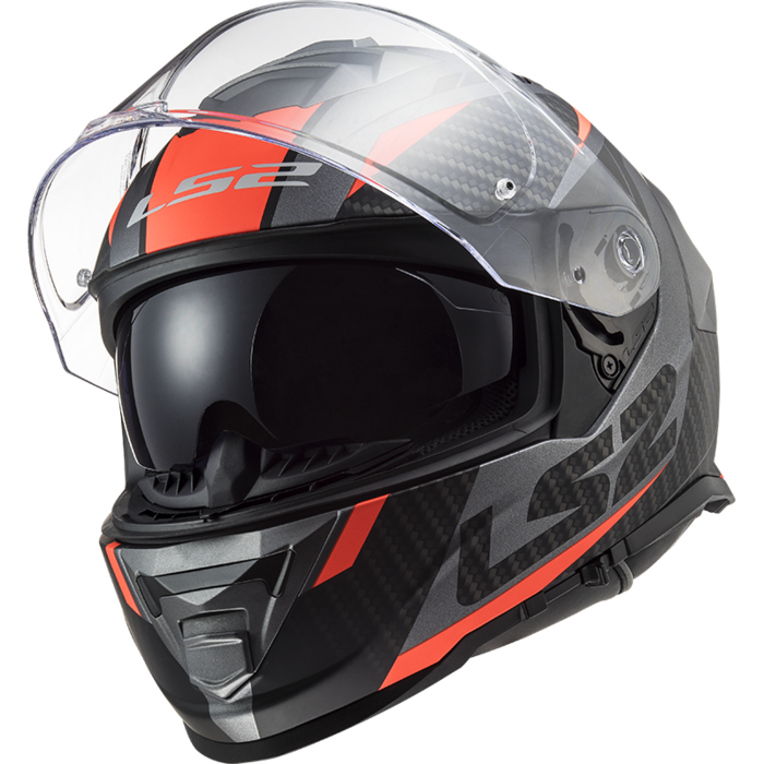 LS2 LS2 FF800 Storm II racer Matt titanium fluor oranje