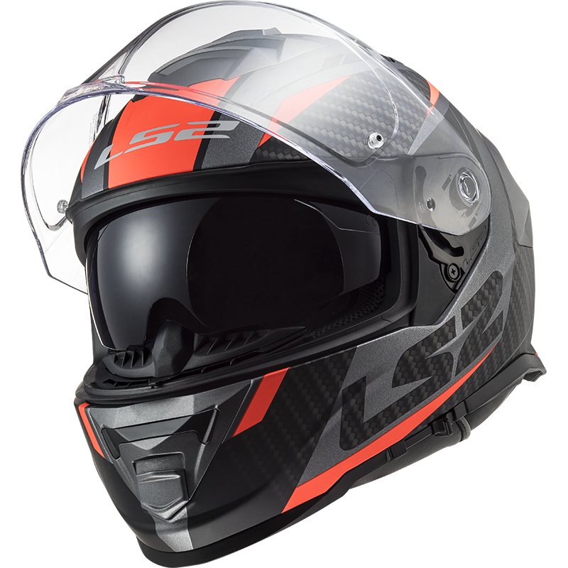 LS2 LS2 FF800 Storm II racer Matt titanium fluor oranje