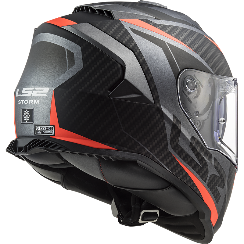 LS2 LS2 FF800 Storm II racer Matt titanium fluor oranje
