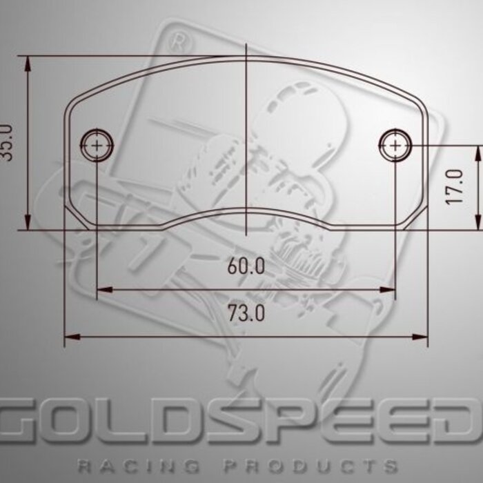 Goldspeed Goldspeed remblok set MS Kart kz voor / mini achter
