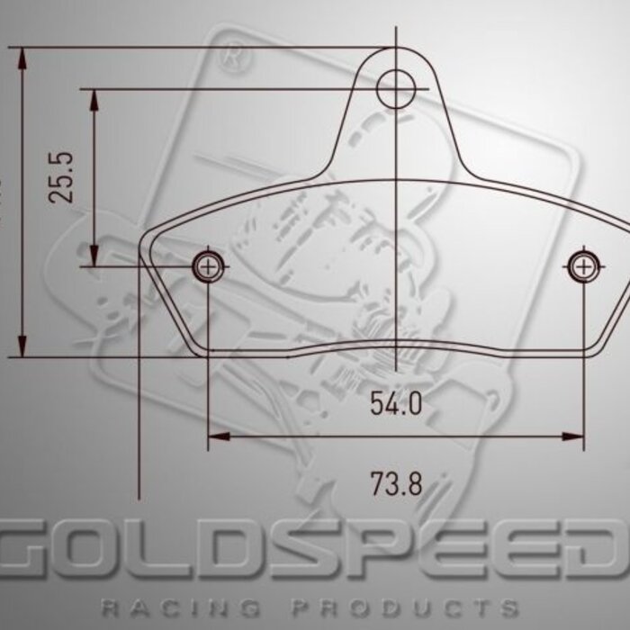 Goldspeed Goldspeed remblok set Haase kart voor