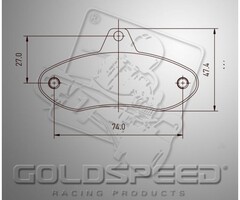 Goldspeed Goldspeed remblok set EA COMP-FIRST-WK TYPE REAR