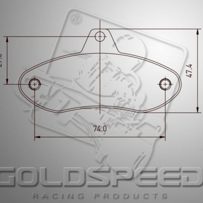Goldspeed Goldspeed remblok set EA COMP-FIRST-WK TYPE REAR