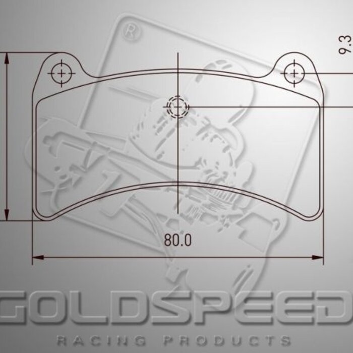 Goldspeed Goldspeed remblok set INTREPID EVO-8 -PRAGA-OK1-TILLOTSON T4 TYPE REAR