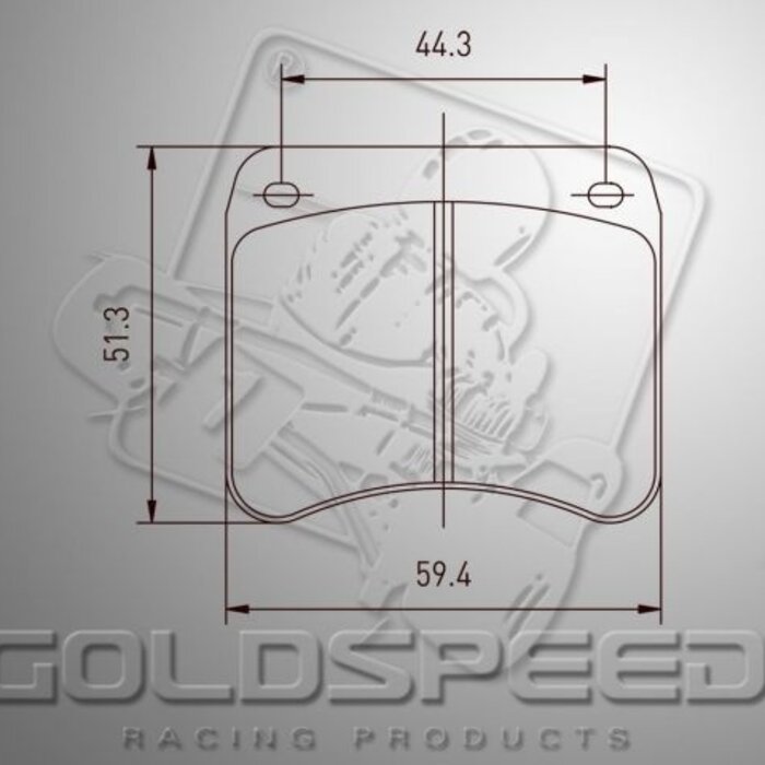 Goldspeed Goldspeed remblok set KC-KELGATE TYPE REAR (14164)