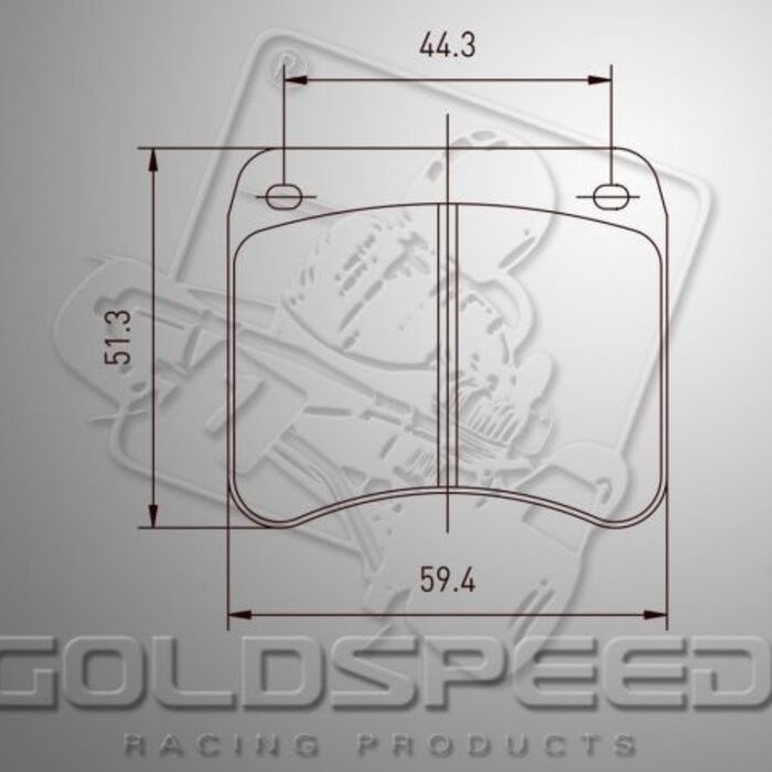 Goldspeed Goldspeed remblok set KC-KELGATE TYPE 13.5MM REAR