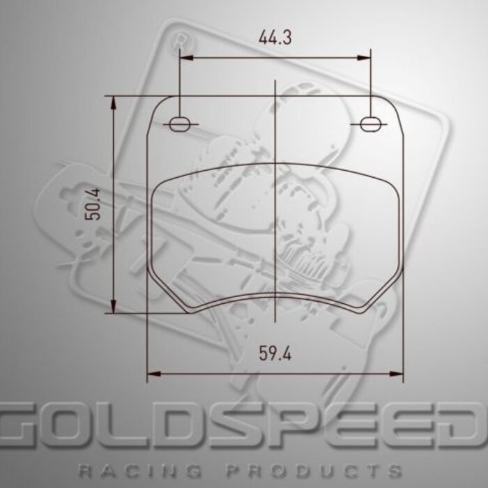 Goldspeed Goldspeed remblok set KELGATE TYPE 4&6 POD FRONT