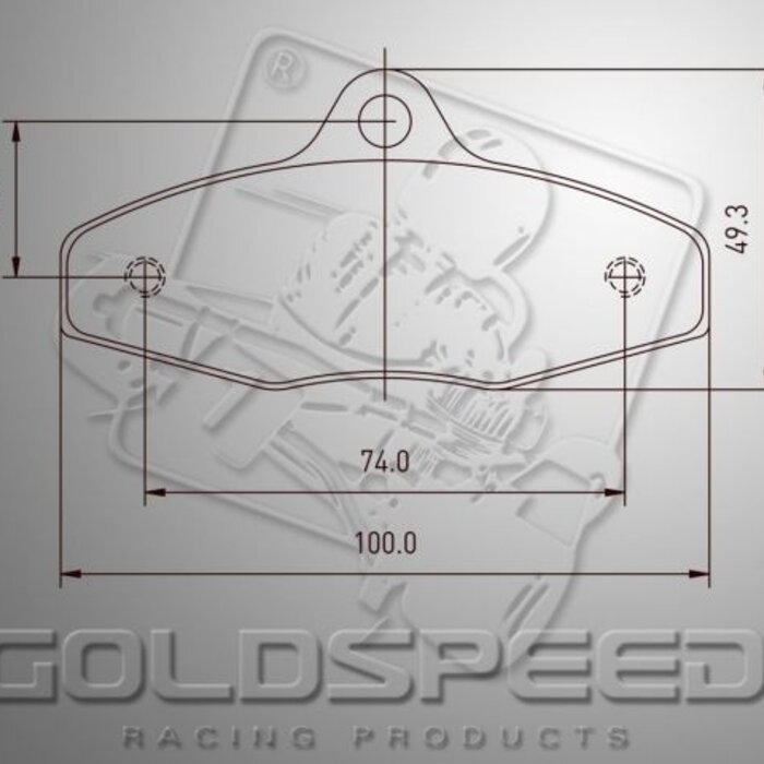 Goldspeed Goldspeed remblok set EA-BIREL-FIRST TYPE REAR