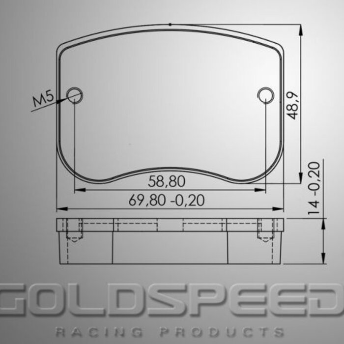 Goldspeed Goldspeed remblok set DINO-CAROLI TYPE RENTAL REAR