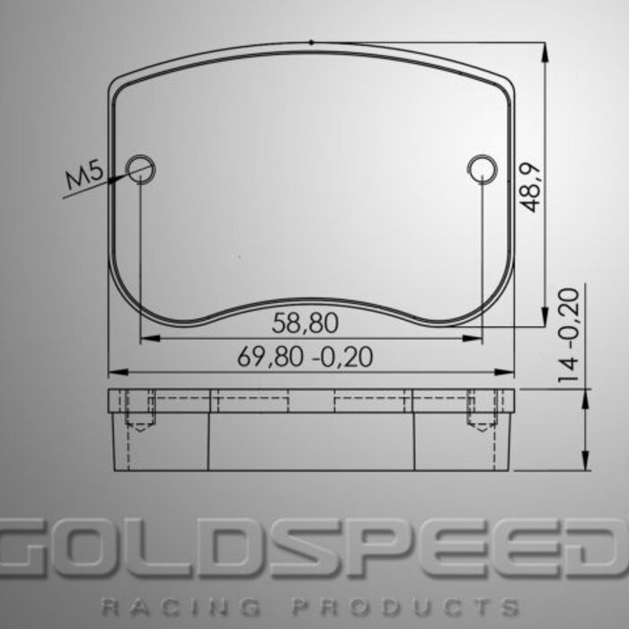 Goldspeed Goldspeed remblok set DINO-CAROLI TYPE RENTAL REAR (RENTAL COMPOUND) 2PCS