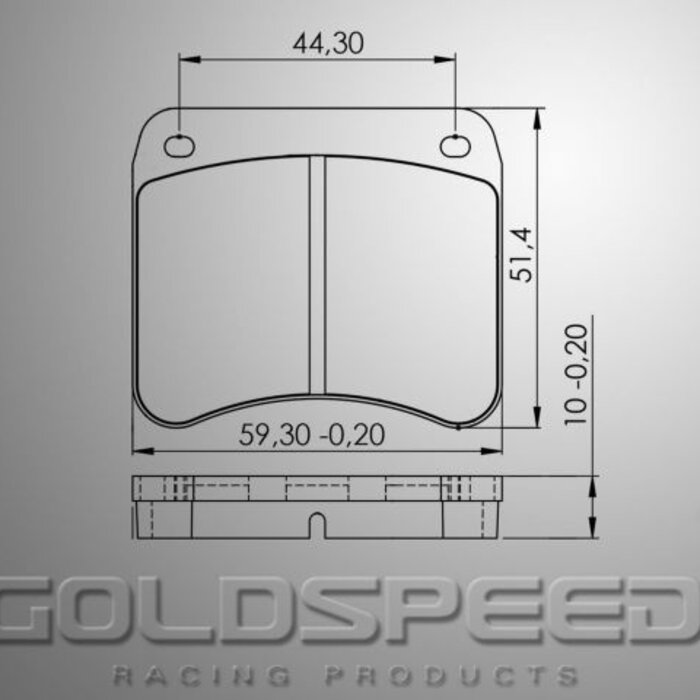 Goldspeed Goldspeed remblok set KC-KELGATE TYPE RENTAL (RENTAL COMPOUND)