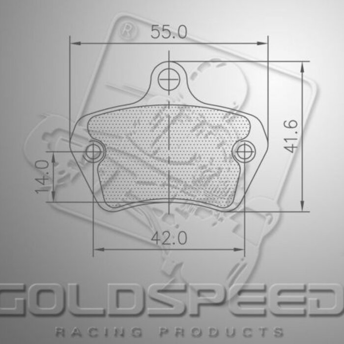 Goldspeed Goldspeed remblok set TOP KART TYPE FRONT