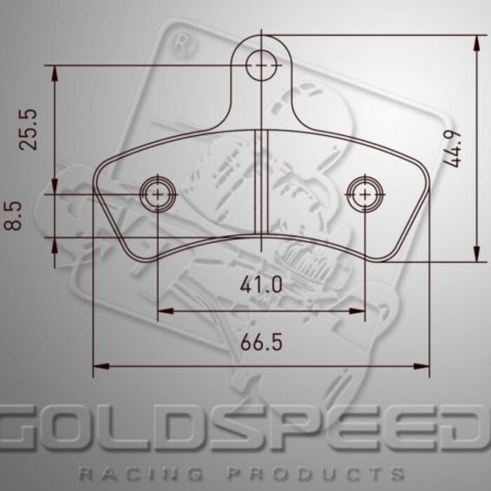 Goldspeed Goldspeed remblok set SWISS HUTLESS TYPE FRONT KZ