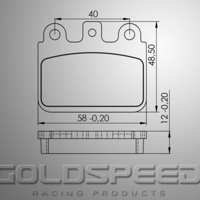 Goldspeed Goldspeed remblok set CRG VEN 05-AMW-GILLARD TYPE REAR -14196