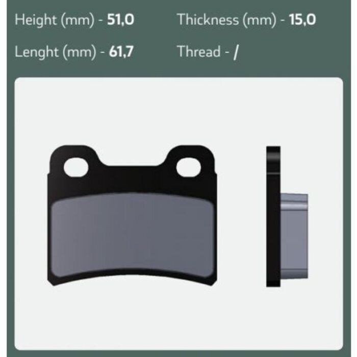 Goldspeed Goldspeed remblok set PAROLIN TYPE REAR