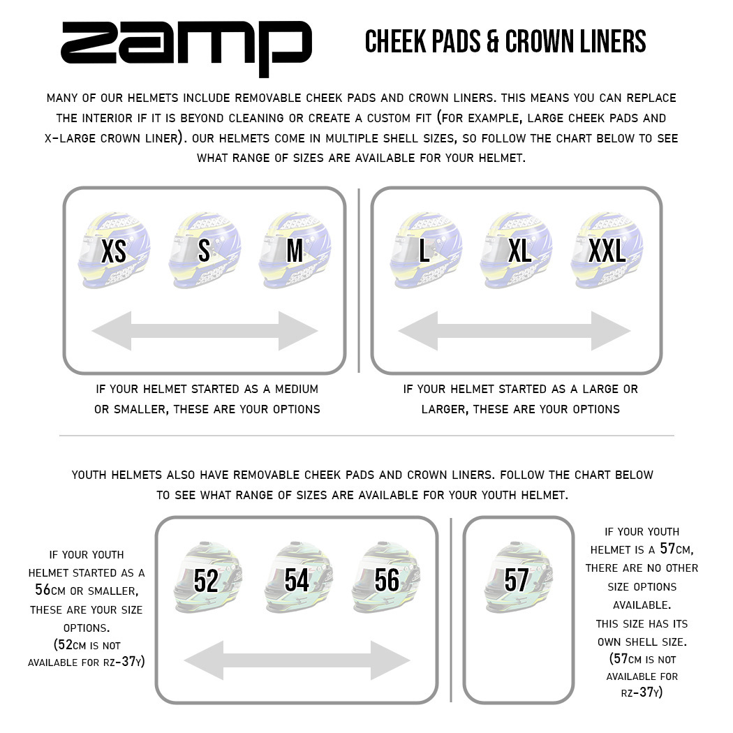 Zamp Zamp RZ-70E cheekpads