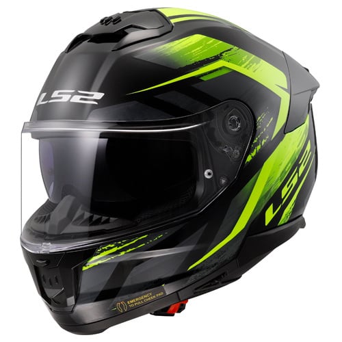 LS2 LS2 FF808 Stream II Fury zwart/ fluor geel