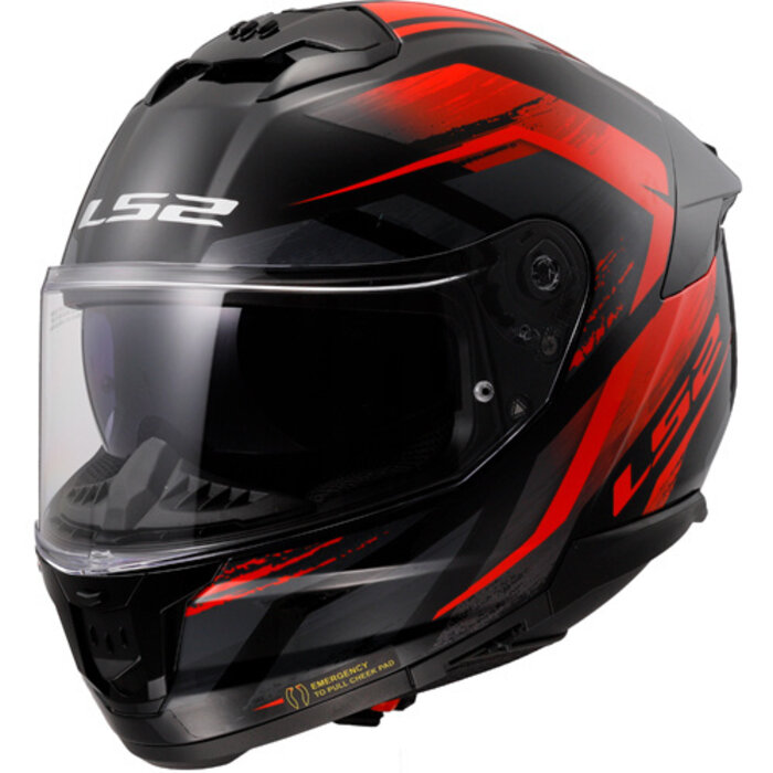LS2 LS2 FF808 Stream II Fury zwart/ rood