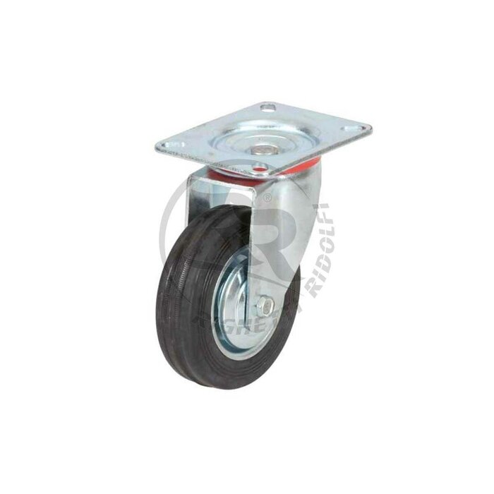 Righetti Ridolfi RR Rubber wiel compleet voor kart bok 100 MM - 10/12 met plaat