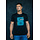Bengio T-shirt zwart / blauw 100% organic Maat L