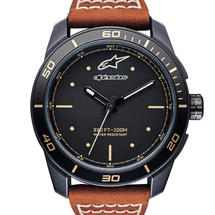 Alpinestars Alpinestars tech 3H Matt zwart / bruin leren strap