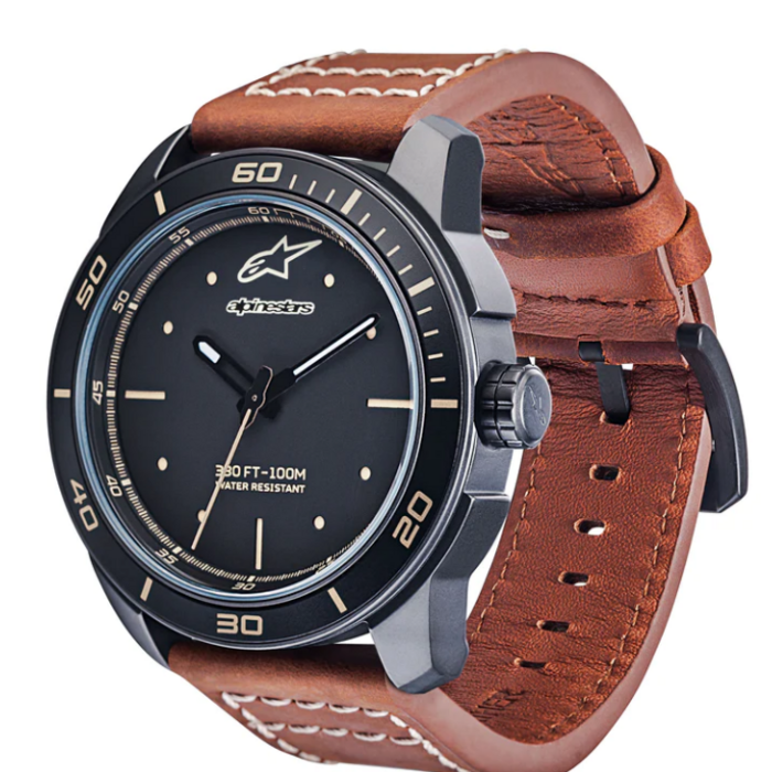 Alpinestars Alpinestars tech 3H Matt zwart / bruin leren strap
