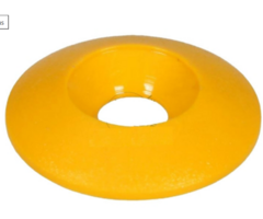 Kartsandparts Plastic verzonken ring M8 Geel