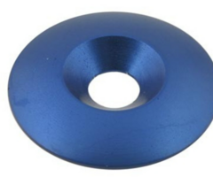 Kartsandparts Aluminium verzonken ring M8 x 34 MM blauw