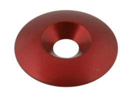Kartsandparts Aluminium verzonken ring M8 x 34 MM rood