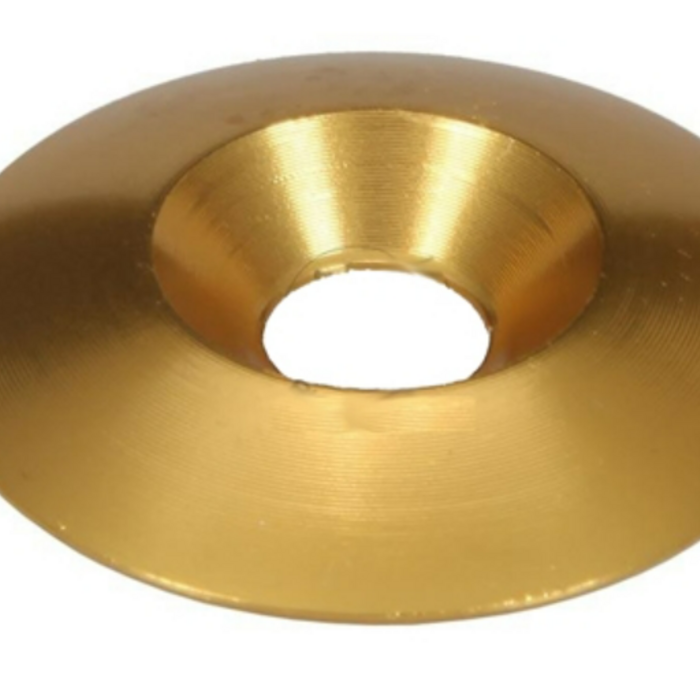 deKartshop.nl  Aluminium verzonken ring M8 x 34 MM goud kleurig