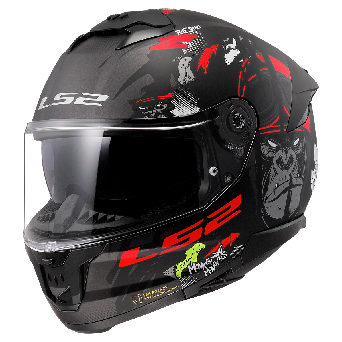 LS2 LS2 FF808 Stream II Angry monkey black / red